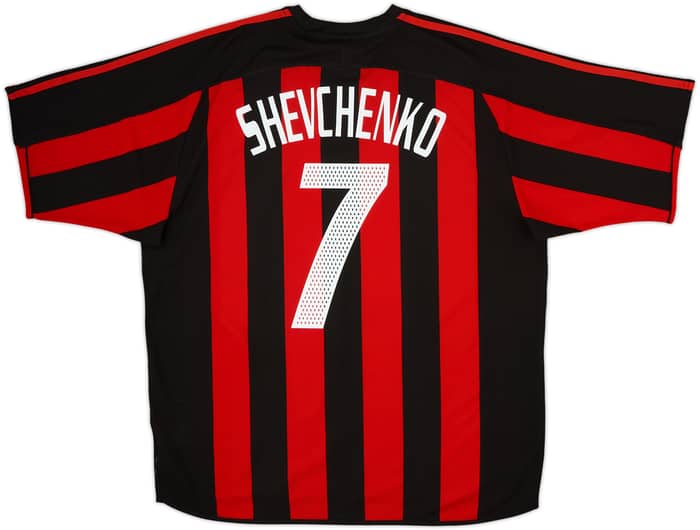 2003-04 AC Milan Home Shirt Shevchenko #7 - 6/10 - (XL)