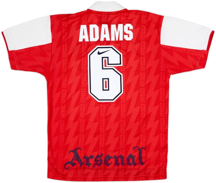 1994-96 Arsenal Home Shirt Adams #6 - 8/10 - (L)