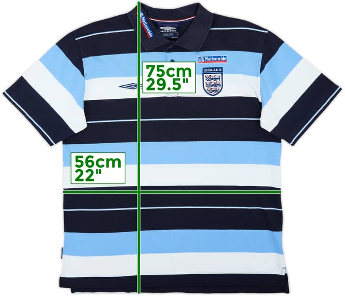 2002-04 England Umbro Polo Shirt - 7/10 - (L)
