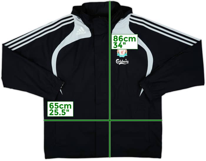 2008-09 Liverpool adidas Hooded Rain Jacket - 8/10 - (L)