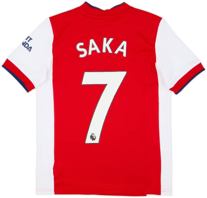 2021-22 Arsenal Home Shirt Saka #7 - 8/10 - (M.Boys)