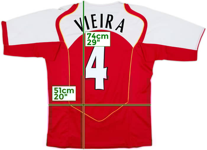 2004-05 Arsenal Home Shirt Vieira #4 - 6/10 - (M)