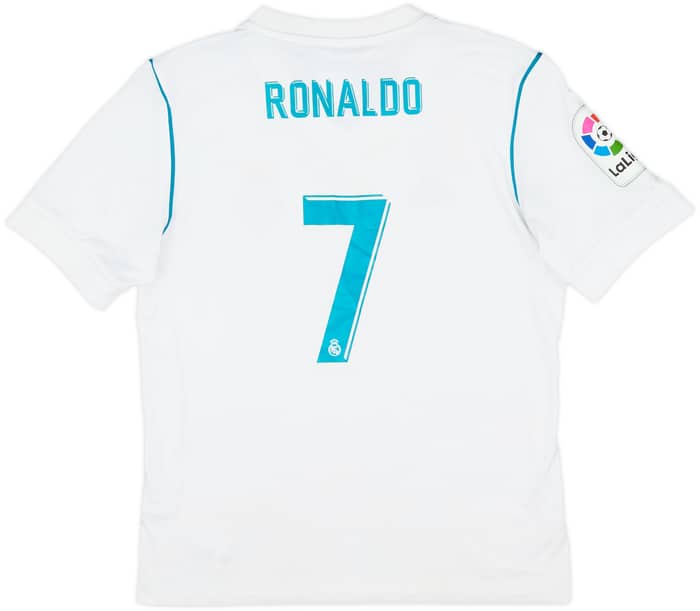 2017-18 Real Madrid Home Shirt Ronaldo #7 - 6/10 - (M.Boys)