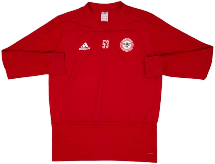 2018-19 Brentford Player Issue adidas Drill Top #53 - 7/10 - (L)