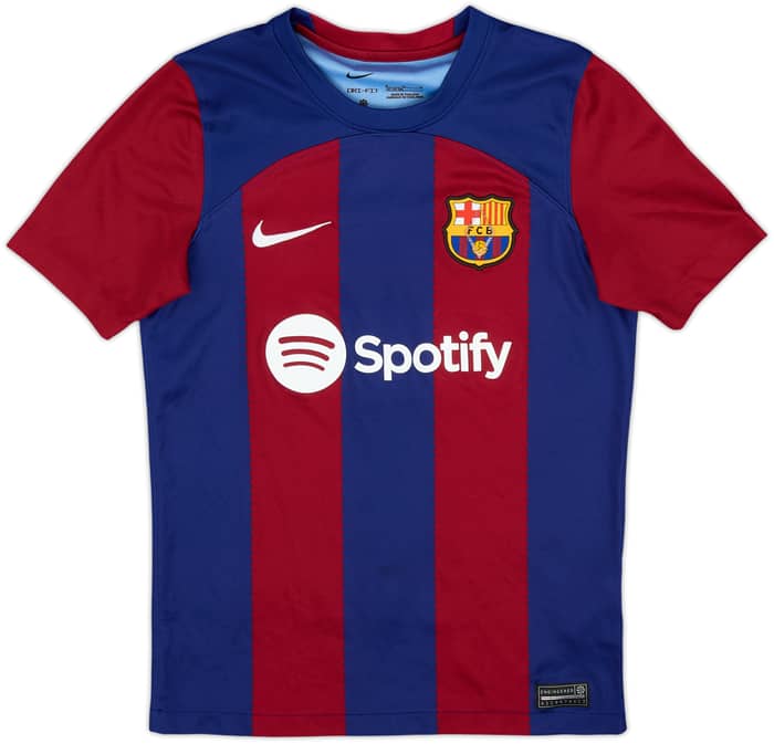 2023-24 Barcelona Home Shirt - 9/10 - (M.Boys)