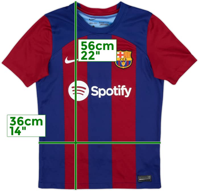 2023-24 Barcelona Home Shirt - 9/10 - (M.Boys)