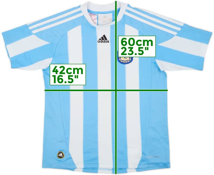 2010-11 Argentina Home Shirt - 7/10 - (M.Boys)