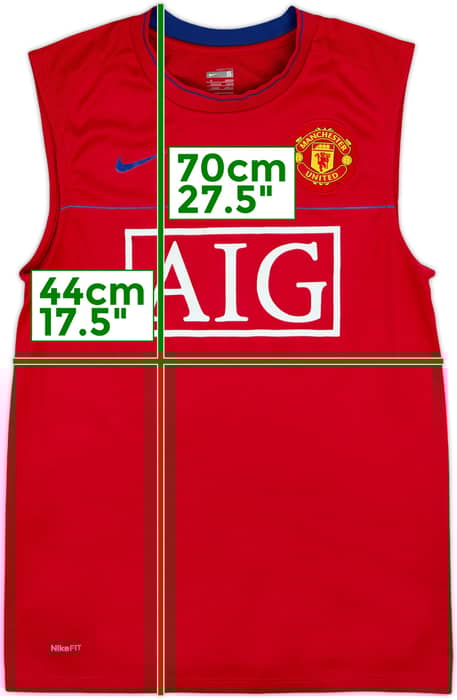 2008-09 Manchester United Nike Training Vest - 8/10 - (S)