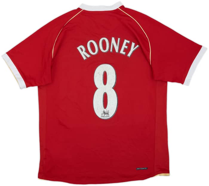 2006-07 Manchester United Home Shirt Rooney #8 - 5/10 - (M)