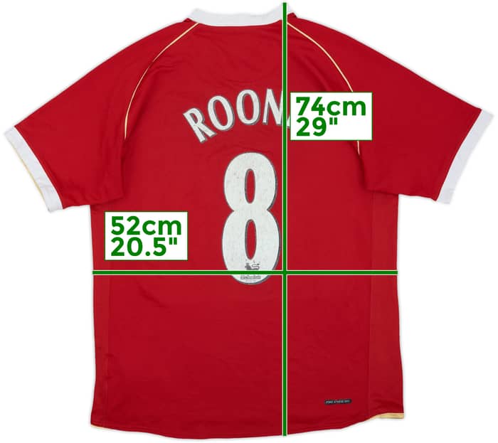 2006-07 Manchester United Home Shirt Rooney #8 - 5/10 - (M)