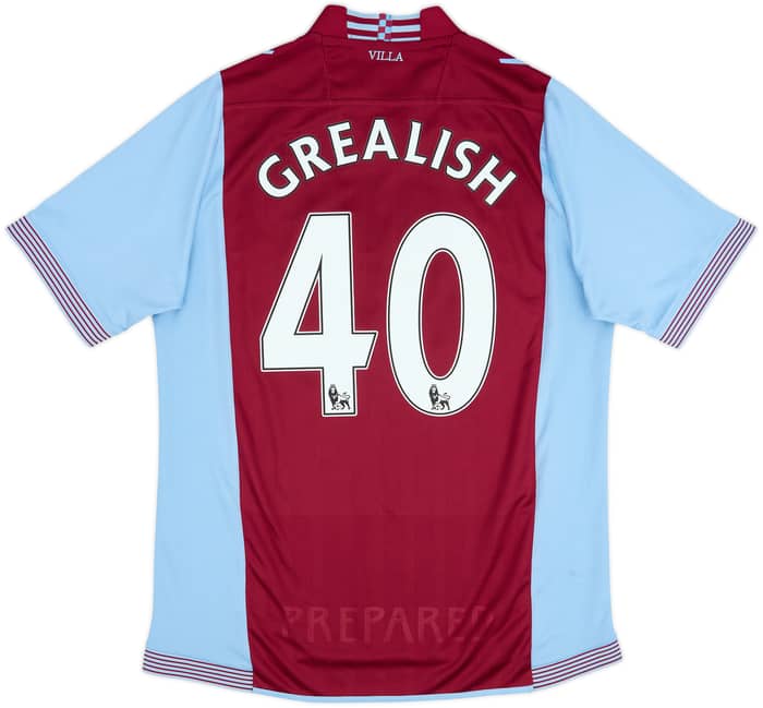 2013-14 Aston Villa Home Shirt Grealish #40 - 6/10 - (L)