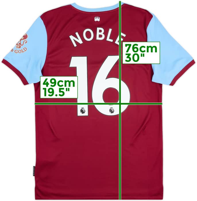 2019-20 West Ham Home Shirt Noble #16 - 8/10 - (M)