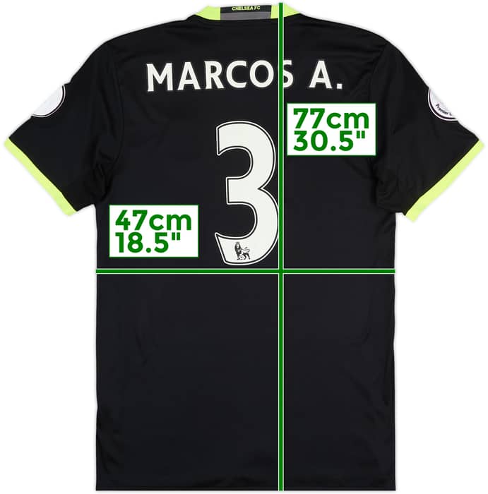 2016-17 Chelsea Away Shirt Marcos A. #3 - 6/10 - (M)