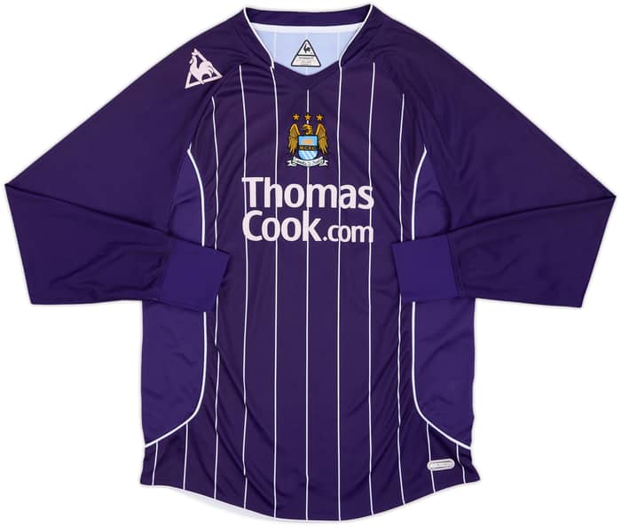 2007-08 Manchester City Away L/S Shirt Ball #3 - 6/10 - (L)