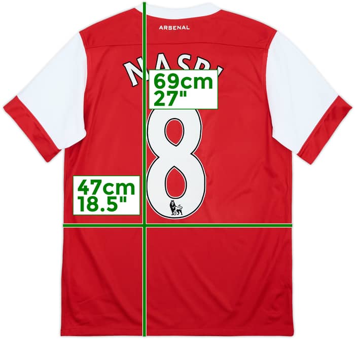 2010-11 Arsenal Home Shirt Nasri #8 - 6/10 - (XL.Boys)