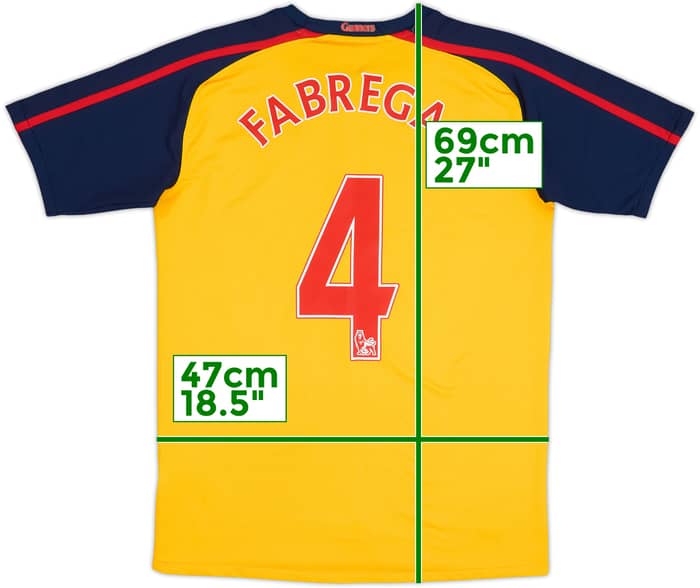 2008-09 Arsenal Away Shirt Fabregas #4 - 6/10 - (XL.Boys)