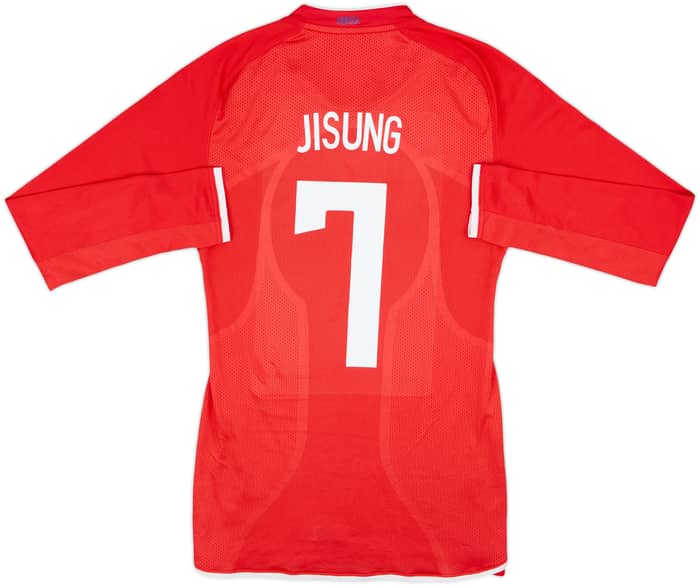 2008-10 South Korea Player Issue Home L/S Shirt Jisung #7 - 7/10 - (XL)