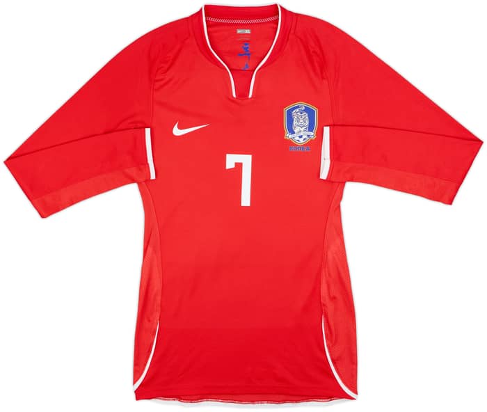2008-10 South Korea Player Issue Home L/S Shirt Jisung #7 - 7/10 - (XL)