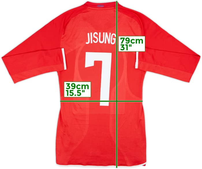 2008-10 South Korea Player Issue Home L/S Shirt Jisung #7 - 7/10 - (XL)