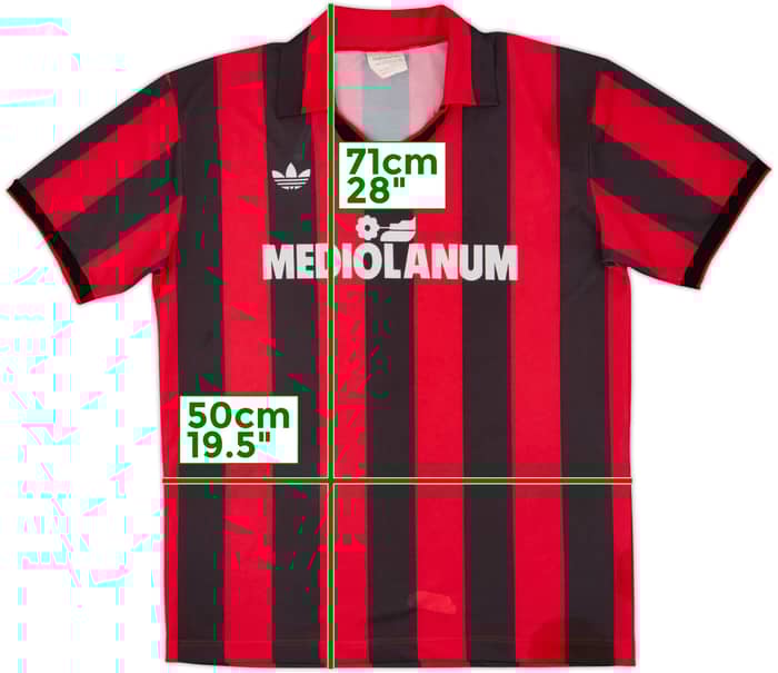 1990-91 AC Milan Home Shirt - 6/10 - (M)