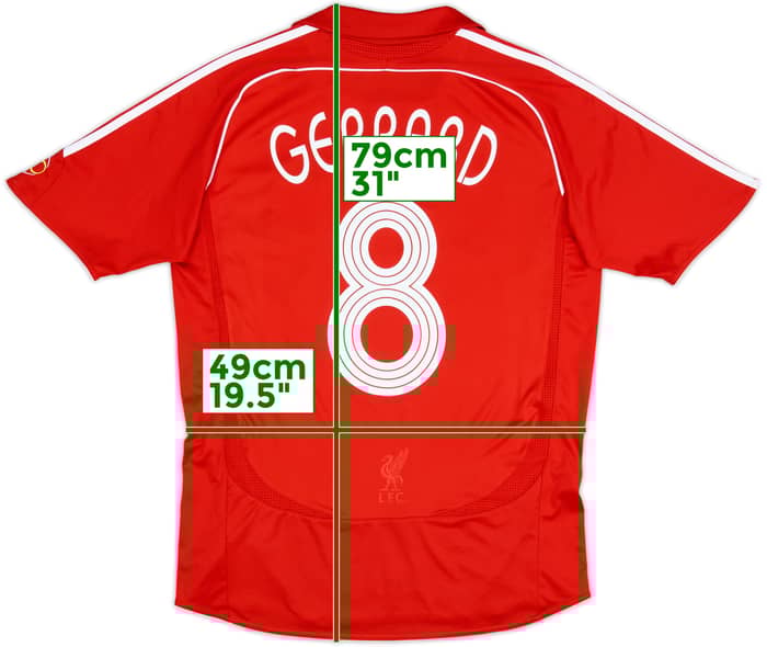 2006-08 Liverpool Home Shirt Gerrard #8 - 6/10 - (M)