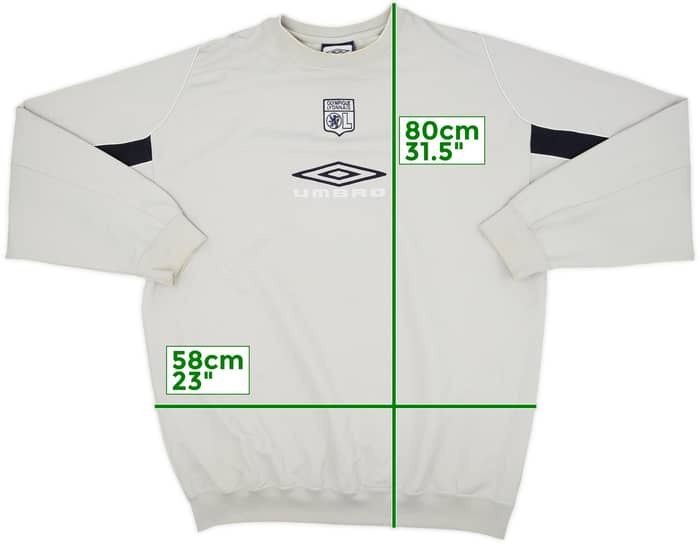 2002-03 Lyon Umbro Sweat Top - 7/10 - (XXL)