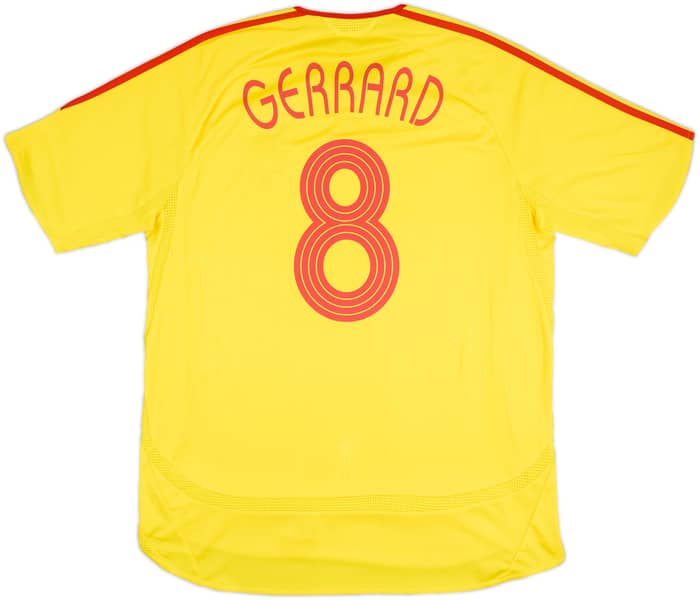 2006-07 Liverpool Away Shirt Gerrard #8 - 6/10 - (L)