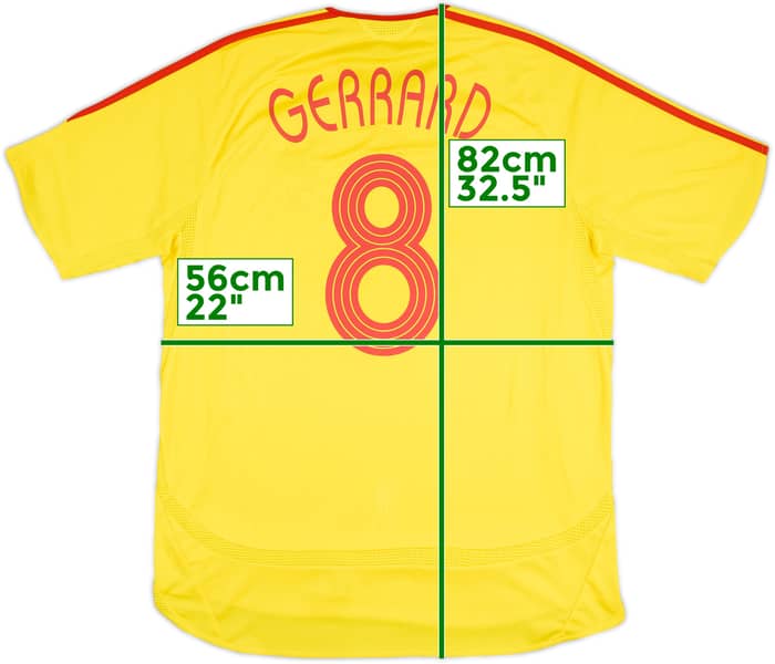 2006-07 Liverpool Away Shirt Gerrard #8 - 6/10 - (L)