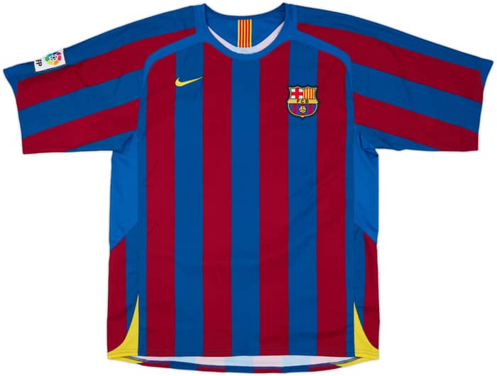2005-06 Barcelona Home Shirt Ronaldinho #10 - 5/10 - (L)