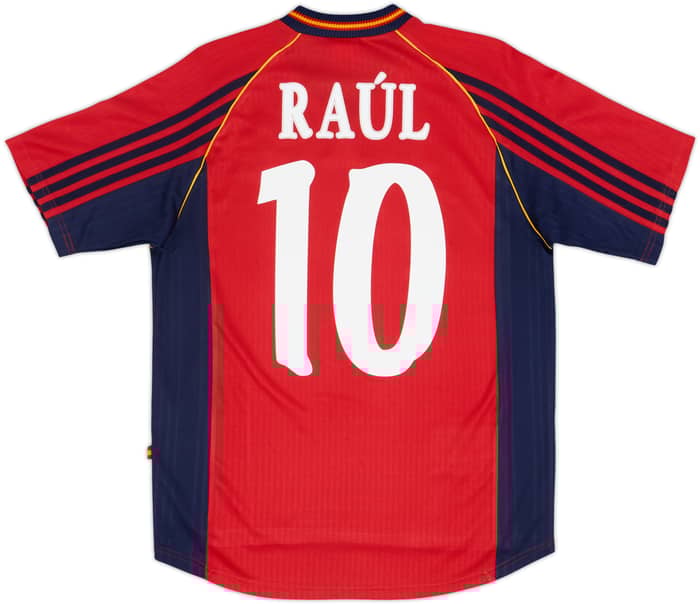 1998-99 Spain Home Shirt Raul #10 - 8/10 - (XL.Boys)