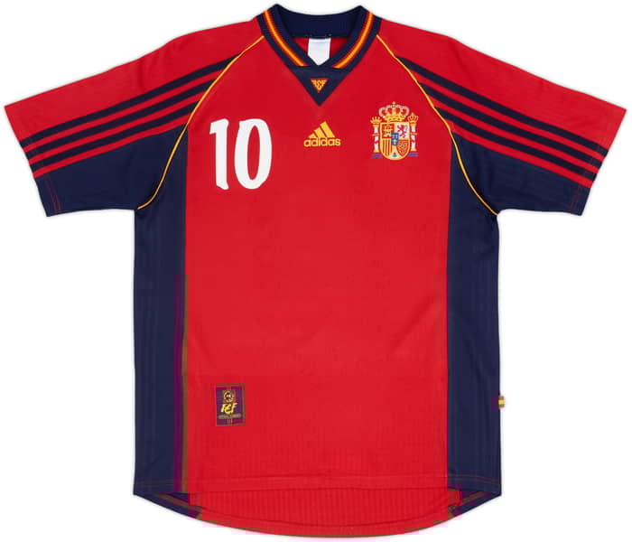 1998-99 Spain Home Shirt Raul #10 - 8/10 - (XL.Boys)