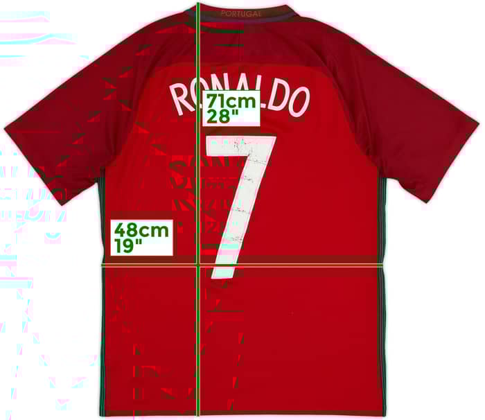 2016-18 Portugal Home Shirt Ronaldo #7 - 5/10 - (M)