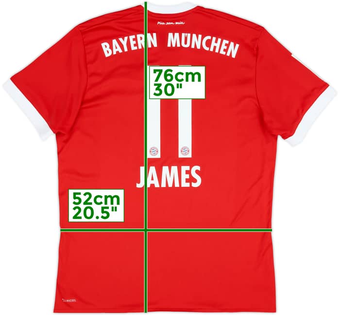 2017-18 Bayern Munich Home Shirt James #11 - 10/10 - (L)