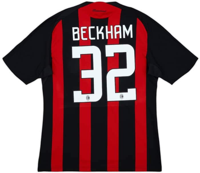 2008-09 AC Milan Home Shirt Beckham #23 - 8/10 - (M)