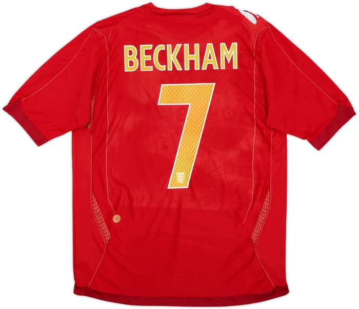 2006-08 England Away Shirt Beckham #7 - 7/10 - (M)