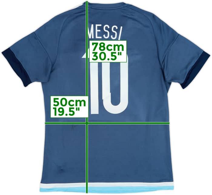 2015-16 Argentina Away Shirt Messi #10 - 7/10 - (L)