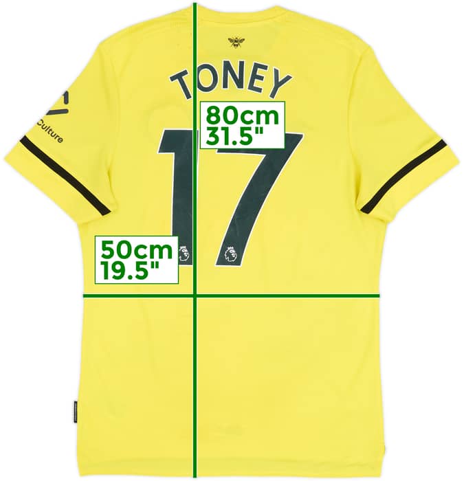 2021-22 Brentford Away Shirt Toney #17 - 6/10 - (L)