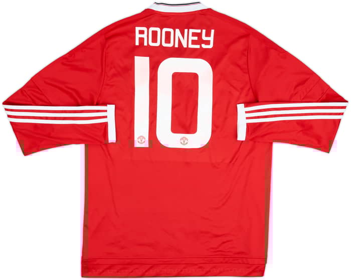 2015-16 Manchester United Home L/S Shirt Rooney #10 - 5/10 - (L)