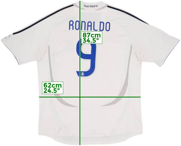 2006-07 Real Madrid Home Shirt Ronaldo #9 - 6/10 - (XXL)