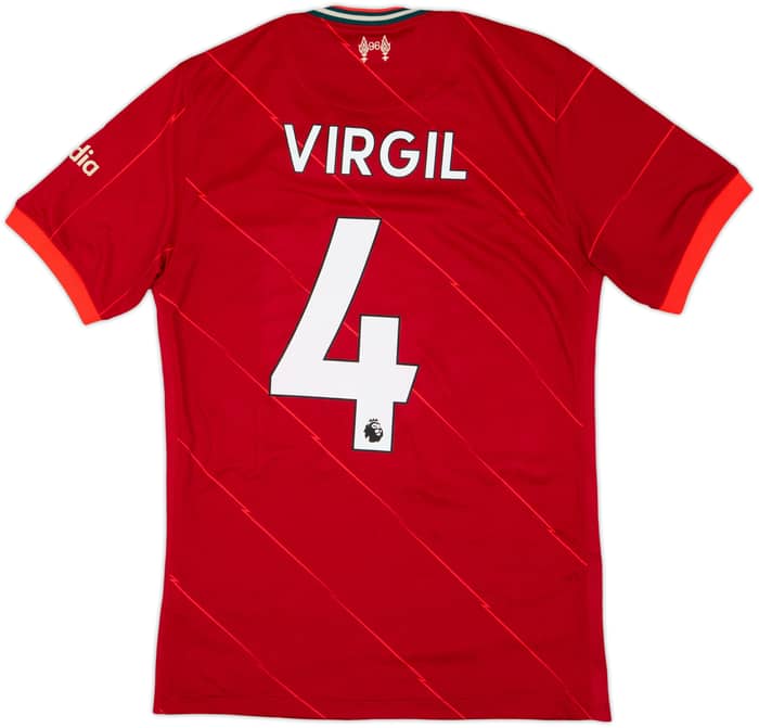 2021-22 Liverpool Home Shirt Virgil #4 - 8/10 - (S)