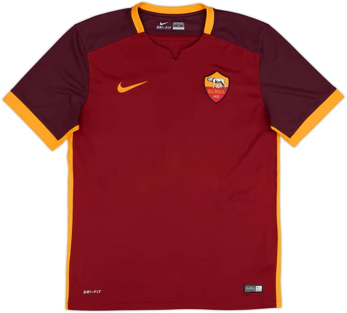 2015-16 Roma Home Shirt Totti #10 - 9/10 - (M)