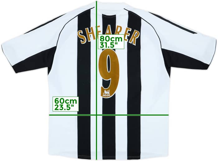 2005-07 Newcastle Home Shirt Shearer #9 - 6/10 - (XL)