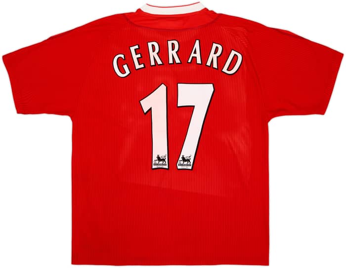 2002-04 Liverpool Home Shirt Gerrard #17 - 6/10 - (L)