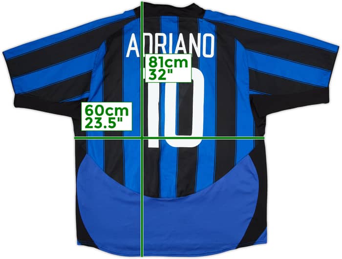 2003-04 Inter Milan Home Shirt Adriano #10 - 8/10 - (XL)