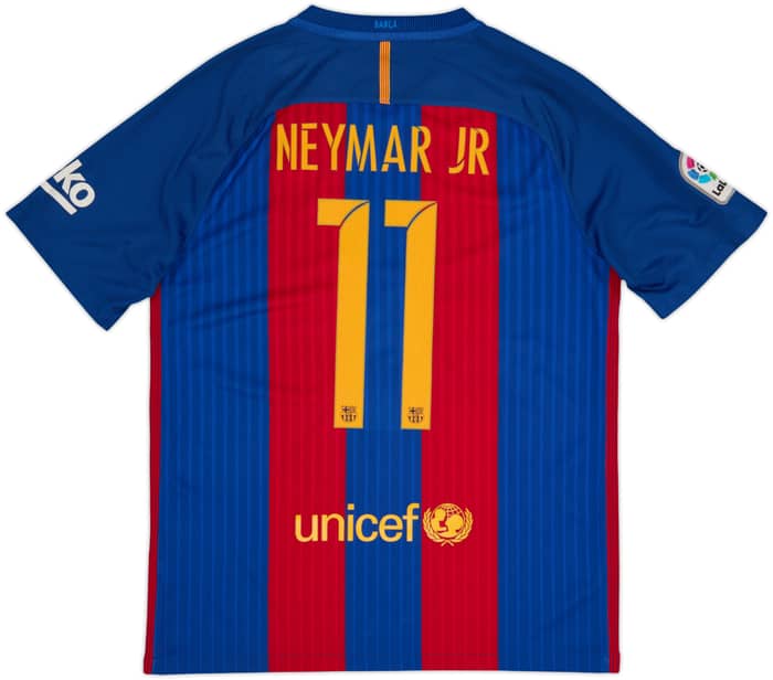 2016-17 Barcelona Home Shirt Neymar Jr #11 - 8/10 - (M)