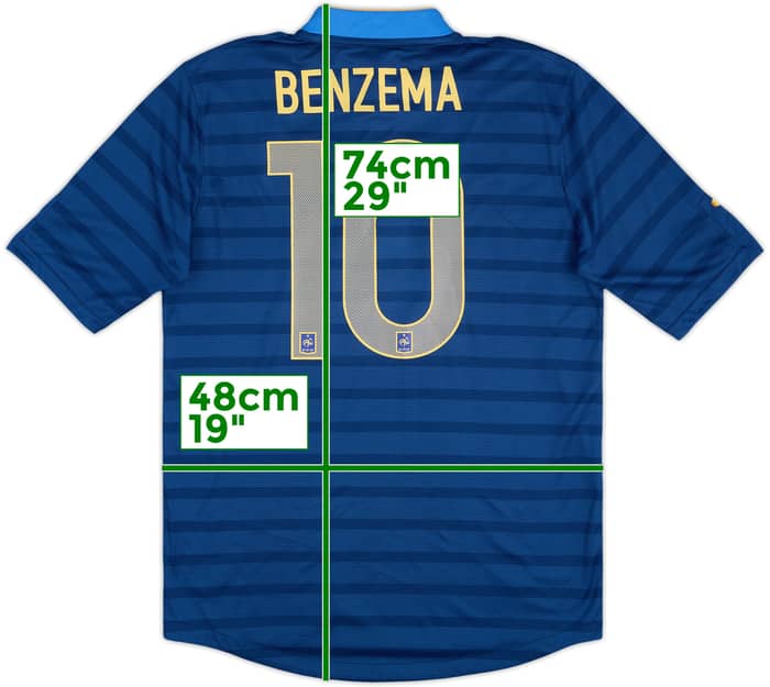 2012-13 France Home Shirt Benzema #10 - 8/10 - (M)
