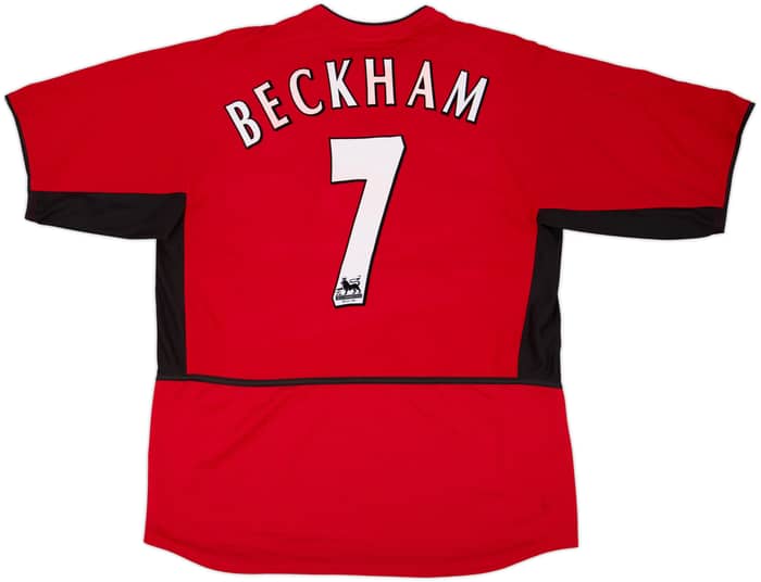 2002-04 Manchester United Home Shirt Beckham #7 - 6/10 - (XL)