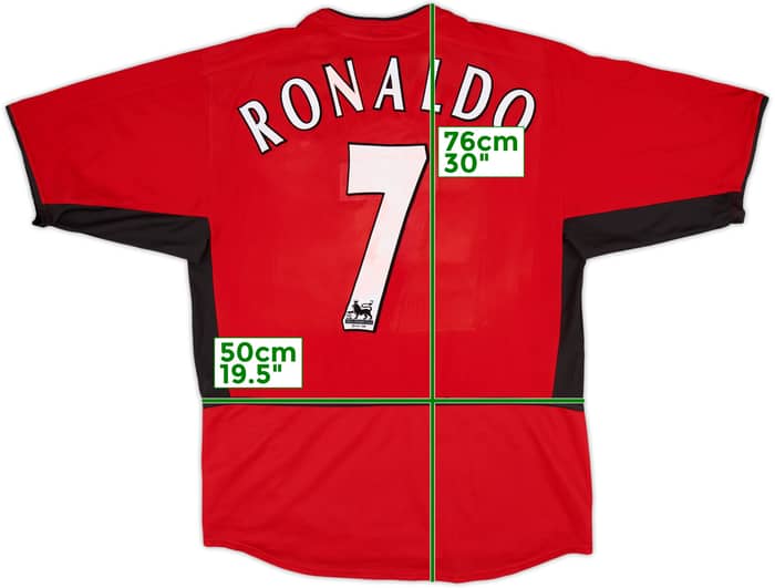 2002-04 Manchester United Home Shirt Ronaldo #7 - 5/10 - (M)