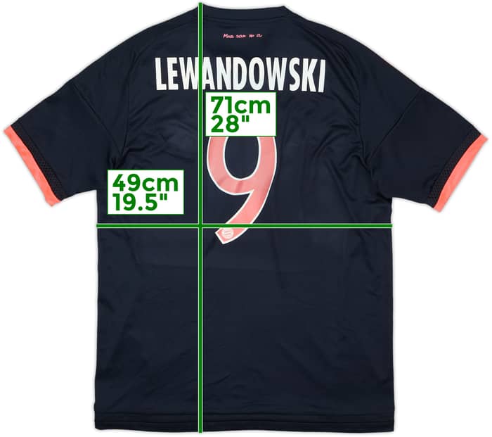 2015-16 Bayern Munich Third Shirt Lewandowski #9 - 8/10 - (M)