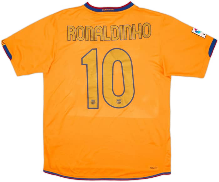 2006-08 Barcelona Away Shirt Ronaldinho #10 - 9/10 - (M)